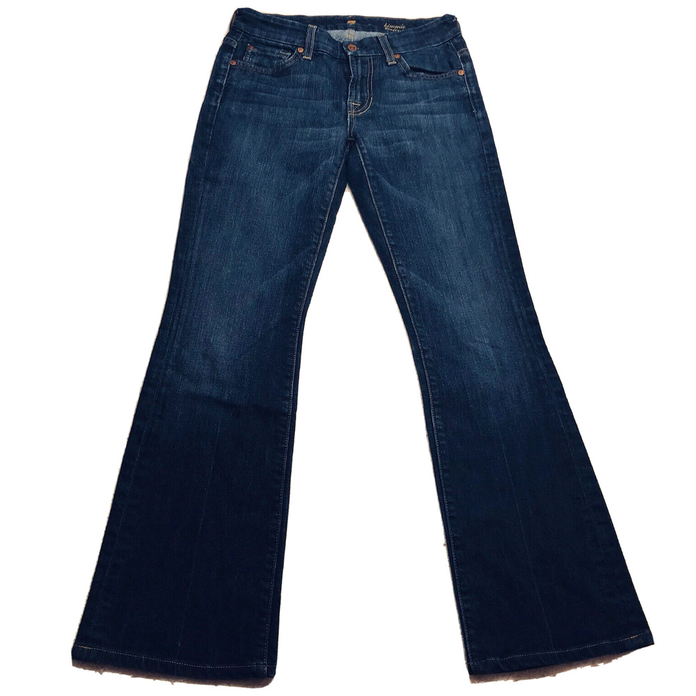 7 For All Mankind Jean's Womens Kimmie Bootcut Size 27 Dark Blue Made in USA